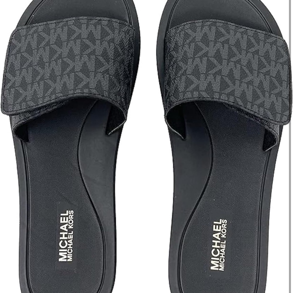 Michael Kors Black Slide Sandals